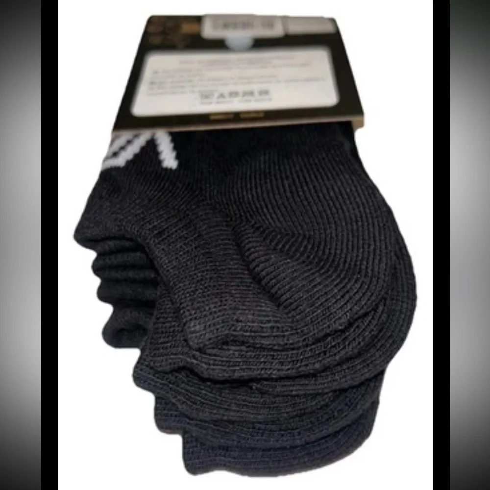 Vans Off The Wall No Show Kick Socks 3 Pair Boys 10-13.5 Black w White LogoSkate